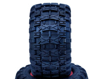 Power Hobby - 1/8 Raptor 3.8" Belted All Terrain Tires 17mm Mounted - Red - Hobby Recreation Products