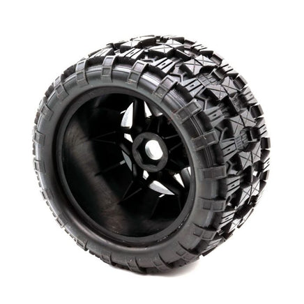 Power Hobby - 1/8 Raptor MX Belted All Terrain Tires Mounted 17mm Traxxas Maxx - Hobby Recreation Products