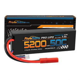 Power Hobby - 2S 7.4V 5200mAh 50C LiPo Battery w/ RedCAT 4.0mm Plug - Hobby Recreation Products