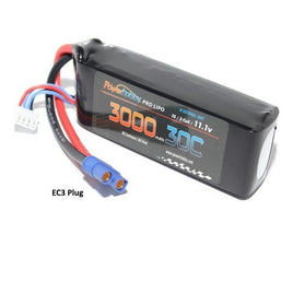 Power Hobby - 3S 11.1V 3000MAH 30C Lipo Battery Pack, w/ EC3 Connector - Hobby Recreation Products
