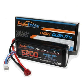Power Hobby - 3S 11.1V 5200MAH 75C Lipo Battery, w/ Deans Connector - Hobby Recreation Products