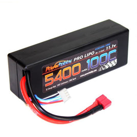 Power Hobby - 3S 11.1V 5400MAH 100C Hard Case Lipo Battery, w/ Deans Connector - Hobby Recreation Products