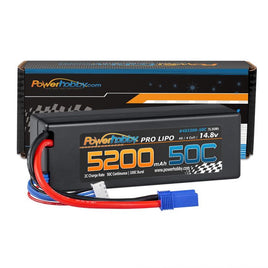 Power Hobby - 4S 14.8PHB4S520050CLCGEC5 5200mAh 50C LiPo Battery with EC5 Plug, Hard Case LCG - Hobby Recreation Products
