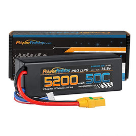 Power Hobby - 4S 14.8V 5200mAh 50C LiPo Battery with XT90 Plug, Hard Case LCG - Hobby Recreation Products