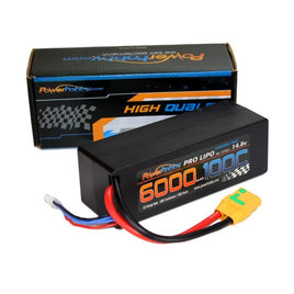 Power Hobby - 4S 14.8V 6000mAh 100C LiPo Battery with XT90 Plug, Hard Case - Hobby Recreation Products