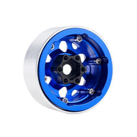 Power Hobby - B3 Aluminum 1.9 Beadlock Wheels 9mm Hubs, Blue, for 1/10 Rock Crawler, 4pcs - Hobby Recreation Products