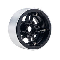Power Hobby - B4 Aluminum 1.9 Beadlock Wheels 9mm Hubs, Black, for 1/10 Rock Crawler, 4pcs - Hobby Recreation Products