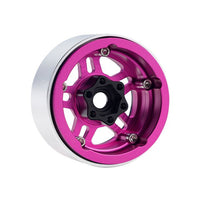 Power Hobby - B4 aluminum 1.9 Beadlock Wheels 9mm Hubs, Pink, for 1/10 Rock Crawler, 4pcs - Hobby Recreation Products
