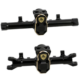 Power Hobby - Brass Front / Rear Axle Housing w/Covers, for Axial SCX24 Jeep / C10 / Bronco - Hobby Recreation Products