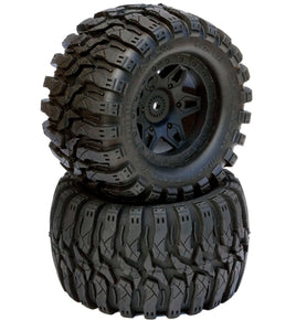 Power Hobby - Defender 2.8" Belted All Terrain Tires, Mounted, 12mm 1/2" Offset, for 1/10 Truck - Hobby Recreation Products