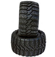 Power Hobby - Defender 2.8" Belted Stadium Truck Tires, Mounted, Front or Rear, 12mm 1/2 Offset - Hobby Recreation Products
