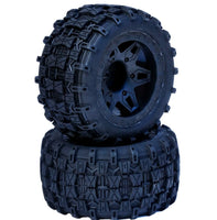Power Hobby - Raptor 2.8" Belted 1/10 Stadium Truck Tires, Mounted, 12mm, fits Front or Rear Stampede/Rustler - Hobby Recreation Products