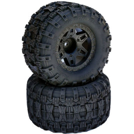 Power Hobby - Raptor 2.8" Belted All Terrain Tires, Mounted, 12mm 1/2" Offset, for 1/10 Truck - Hobby Recreation Products