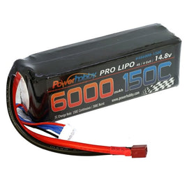 Power Hobby - Xtreme 4S 14.8V 6000MAH 150C-300C Lipo Battery, w/ XT90 Connector - Hobby Recreation Products