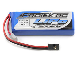 Protek RC - 2S 7.4V 2300mAh LiPo Flat Receiver Battery Pack - Hobby Recreation Products