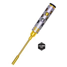 Racers Edge - 4mm Nut Driver Gold Ink Honeycomb Handle w/ Titanium Coated Tip - Hobby Recreation Products