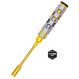 Racers Edge - 7mm Nut Driver Gold Ink Honeycomb Handle w/ Titanium Coated Tip - Hobby Recreation Products