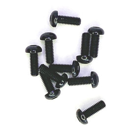 Racers Edge - Button Head Hex Screw 3x8mm Black (10pcs) - Hobby Recreation Products