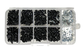 Racers Edge - High Strength Steel Screw Assortment Box for 1/10 RC Car (300 pcs) - Hobby Recreation Products