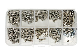 Racers Edge - Stainless Steel Screw Set for Traxxas 1/16 Revo or Summit, 315 pcs - Hobby Recreation Products