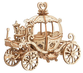 Robotime - Classic 3D Wood Puzzles; Pumpkin Carriage/Cart - Hobby Recreation Products