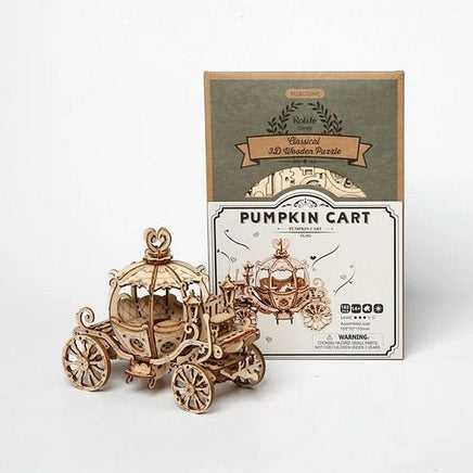 Robotime - Classic 3D Wood Puzzles; Pumpkin Carriage/Cart - Hobby Recreation Products