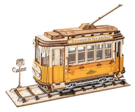 Robotime - Classic 3D Wood Puzzles; Tramcar - Hobby Recreation Products