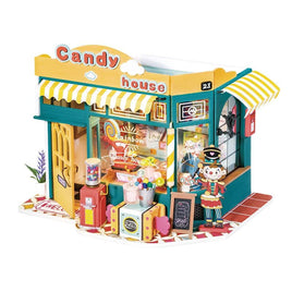 Robotime - Rainbow Candy House DIY Miniature House DG158 - Hobby Recreation Products