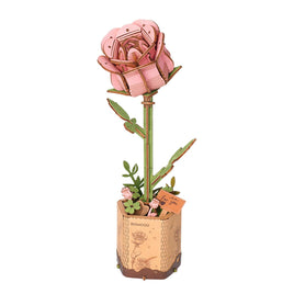 Robotime - ROWOOD Pink Rose - Hobby Recreation Products