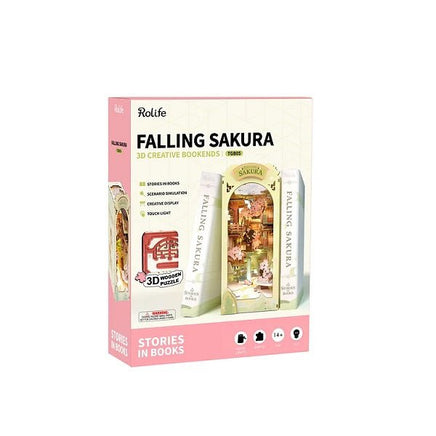 Robotime - Stories in Books, Falling Sakura - Hobby Recreation Products