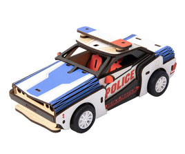 Robotime - Vehicle Kits for Kids; Police Car - Hobby Recreation Products