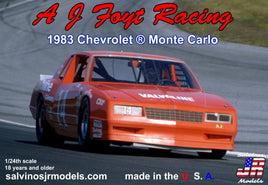 Salvinos JR Models - 1/24 AJ Foyt Racing 1983 Chevrolet Monte Carlo Plastic Model Car Kit - Hobby Recreation Products