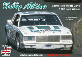 Salvinos JR Models - 1/24 Bobby Allison Chevrolet Monte Carlo 1982 Race Winner Plastic Model Car Kit - Hobby Recreation Products