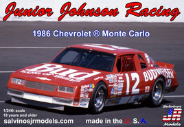 Salvinos JR Models - 1/24 Junior Johnson 1986 Chevrolet Monte Carlo, Driven by Neil Bonnet Plastic Model Car Kit - Hobby Recreation Products