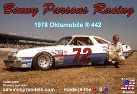Salvinos JR Models - 1/25 Benny Parsons Racing 1978 Oldsmobile 442 Plastic Model Car Kit - Hobby Recreation Products