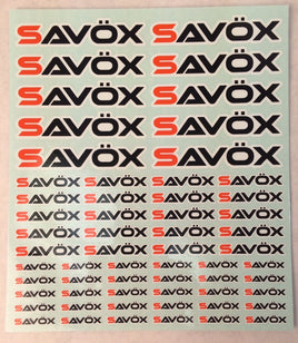 Savox - Savox Logo Sticker Sheet 190 x 230 mm - Hobby Recreation Products
