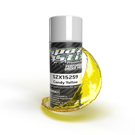 Spaz Stix - Candy Yellow Aerosol Paint, 3.5oz Can - Hobby Recreation Products