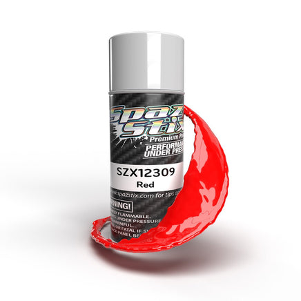 Spaz Stix - Solid Red Aerosol Paint, 3.5oz Can - Hobby Recreation Products