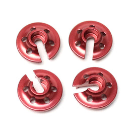 ST Racing Concepts - Aluminum Lower Shock Spring Retainers, Red, for Traxxas 4Tec 2.0, 4pcs - Hobby Recreation Products