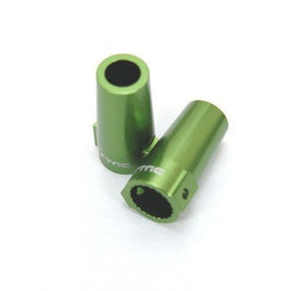 ST Racing Concepts - ALUMINUM REAR LOCK OUTS (1 PAIR) FOR AXIAL WRAITH, YETI, & BOMBER (GREEN) - Hobby Recreation Products