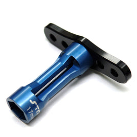 ST Racing Concepts - CNC Machined Aluminum Long Shank 17mm Hex Nut Wrench (Black/Blue) - Hobby Recreation Products