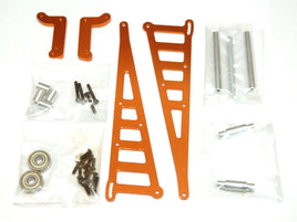 ST Racing Concepts - CNC Machined Aluminum Wheelie Bar Kit, for DR10, Orange - Hobby Recreation Products