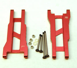 ST Racing Concepts - Red Heavy Duty Rear Suspension Arm Kit w/ Lock-Nut Hinge-Pins, for Traxxas Rustler/Stampede - Hobby Recreation Products