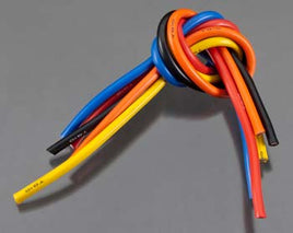 TQ Wire - 10 Gauge Super Flexible Wire - 1' ea. Black, Red, Blue, Yellow, Orange - Hobby Recreation Products