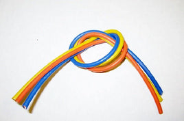 TQ Wire - 13 Gauge Super Flexible Wire- 1' ea. Blue, Yellow, Orange - Hobby Recreation Products