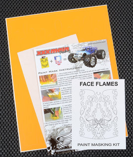 XXX Main Racing - Face Flames Paint Mask - Hobby Recreation Products