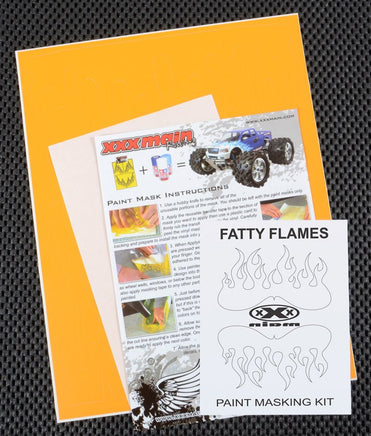 XXX Main Racing - Fatty Flames Paint Mask - Hobby Recreation Products