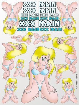 XXX Main Racing - Hottie Sticker Sheet - Hobby Recreation Products
