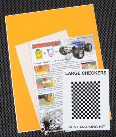 XXX Main Racing - Large Checkers Paint Mask - Hobby Recreation Products