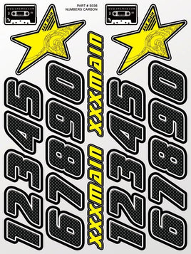 XXX Main Racing - Numbers Carbon Sticker Sheet - Hobby Recreation Products